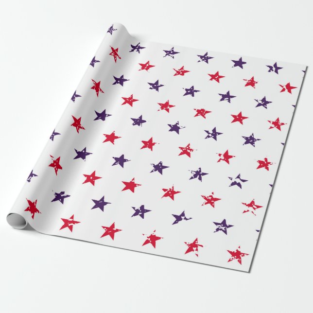 Papel De Presente 4º de julho Stars Grunge Abstrato Seamless Pattern (Desenrolado)