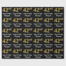 42º Aniversário: Elegante Luxurioso Faux Dourado L