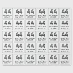 Papel De Presente 44 Aniversário: Art Deco Estilo Inspirado "44" + 