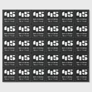 Papel De Presente 45.o aniversário: Art Deco inspirou "45" e nome