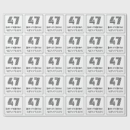 Papel De Presente 47.º aniversário: Art Deco Inspira Estilo "47" + N