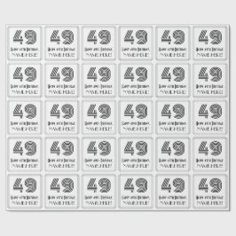 Papel De Presente 49.º aniversário: Art Deco Inspira Estilo "49" + N