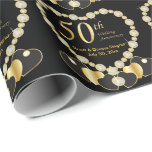 Papel De Presente *50º aniversário de casamento do Ouro | DIY Nome e<br><div class="desc">50º Aniversário de Casamento do Ouro pronto para você personalizar. ✔ NOTA: APENAS MUDE AS ÁREAS MODELO NECESSÁRIAS! 😀 Se necessário, você pode remover o texto e começar a adicionar o texto e a fonte que quiser. 📌 Se você precisar de mais personalização, clique no botão "Clique para personalizar mais"...</div>
