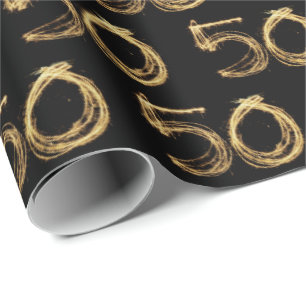 Papel De Presente 50º Aniversário de Negra
