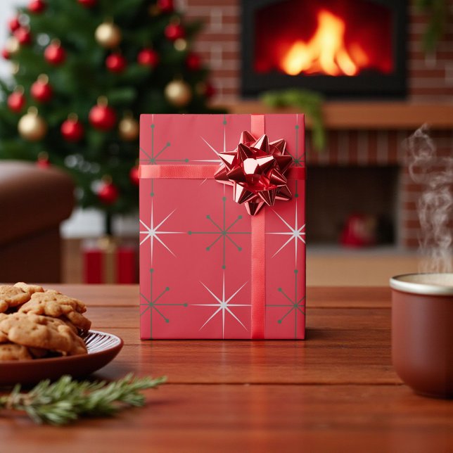 Papel De Presente 50 de Feriado Moderno de Meio século Retroativo de (Criador carregado)