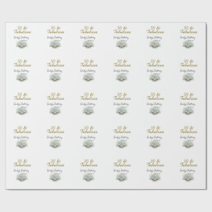 Papel De Presente 50 & fabuloso lótus dourado lírio aquarela