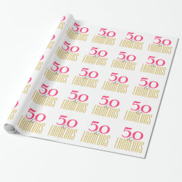 Papel De Presente 50th e aniversário fabuloso (ou sua idade