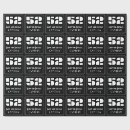 Papel De Presente 52º Aniversário: Art Deco Inspirou o Olho "52" & N