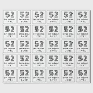 Papel De Presente 52nd Aniversário: O art deco inspirou o estilo