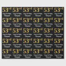 53º Aniversário: Elegante Luxurioso Faux Dourado L