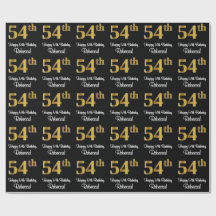 54.º aniversário: Elegante Luxurioso Faux Dourado 