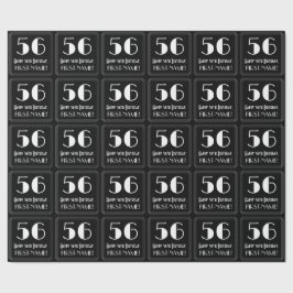 Papel De Presente 56.º aniversário - Art Deco Inspirou "56", Nome