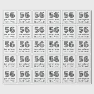 Papel De Presente 56.o aniversário: Art Deco Inspirou Estilo "56" +