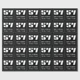 Papel De Presente 57.º aniversário: Art Deco Inspirou "57" & Nome