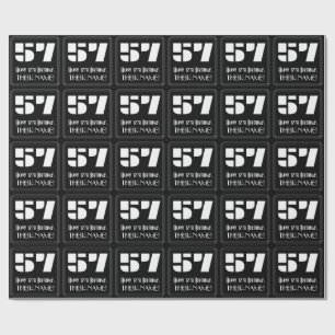 Papel De Presente 57.o aniversário: Art Deco inspirou "57" e nome