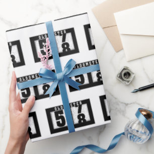 Papel De Presente 58º Aniversário Odometer