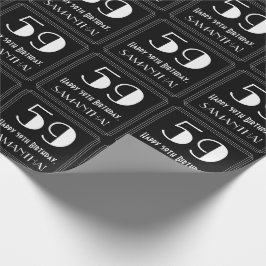 Papel De Presente 59.º aniversário - Art Deco Inspirou "59", Nome