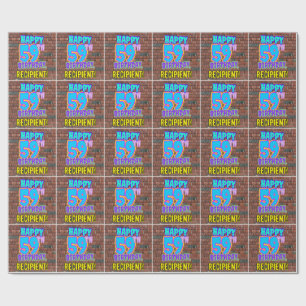 Papel De Presente 59.o Aniversário: Divertido, Grafite Urbano Inspi