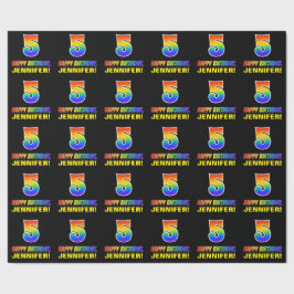 Papel De Presente 5 de aniversário: Negrito, Divertido, Simples, Arc