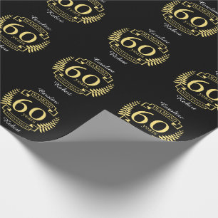 Papel De Presente 60ª Blindagem ANNIVERSARY - amarelo