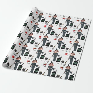 Papel De Presente 60º Aniversário Mulheres Novas Bruxas Engraçada