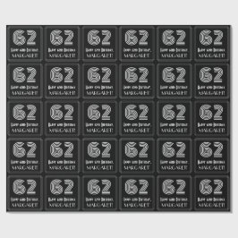 Papel De Presente 62.º aniversário: Art Deco Inspirou "62" com nome