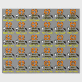 Papel De Presente 62.º aniversário: Tema do Dia das Bruxas, Nome Per