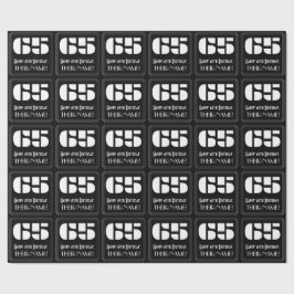 Papel De Presente 65.o aniversário: Art Deco inspirou "65" e nome