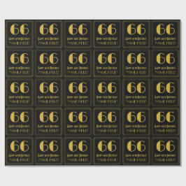 Papel De Presente 66º aniversário ~ Arte Deco Inspirou "66", Nome