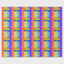 Papel De Presente 66º aniversário: Padrão Divertido e Colorido do Ar