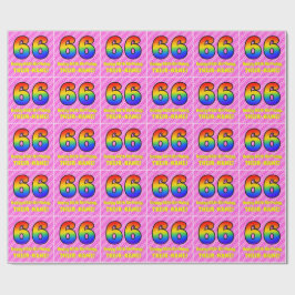 Papel De Presente 66.º aniversário: Stripes e corações cor-de-rosa, 