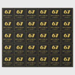 Papel De Presente 67.º aniversário - Art Deco Inspirou "67" & Nome