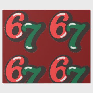 Papel De Presente 67 Christmas Funny Red & Green Wrapping Paper