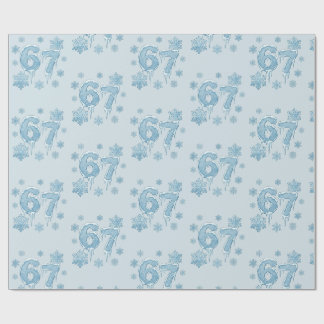 Papel De Presente 67 Diversão 6 7 Seis Sete Floco de Neve Natal Inve