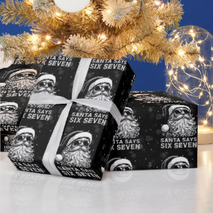 Papel De Presente 67 Meme Engraçado O Papai Noel Diz Seis Sete Natal
