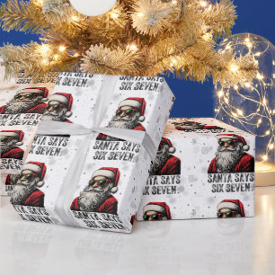 Papel De Presente 67 Meme Engraçado O Papai Noel Diz Seis Sete Natal