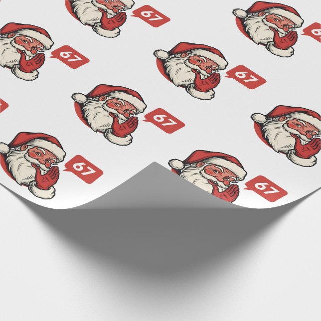 Papel De Presente 67 Natal Alegre Seis Sete Brainrot Papai Noel (Ponta)