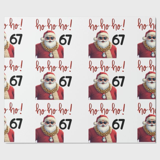 Papel De Presente 67 Papai Noel Natal Santa  (Barra)