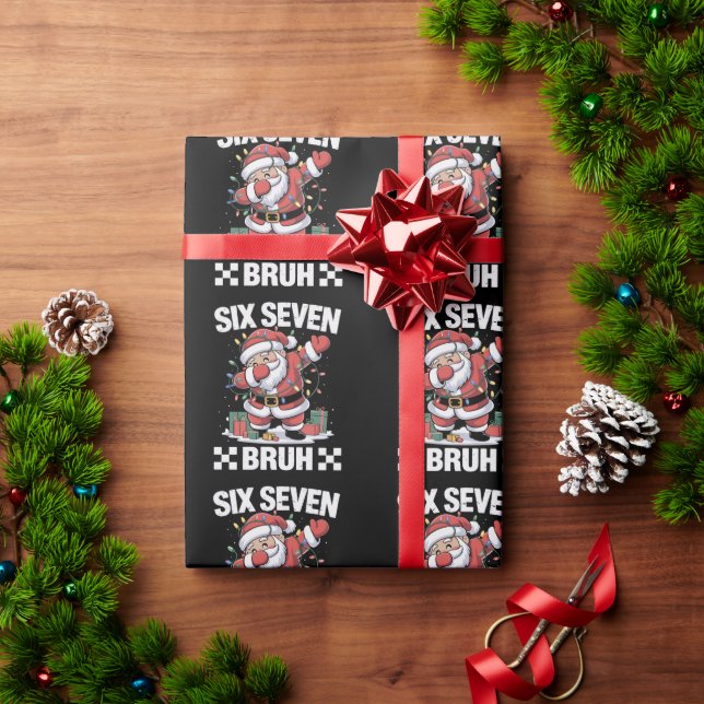 Papel De Presente 67 Seis Sete Burh Natal Engraçado 6 7 Meme  (Presente de Natal)