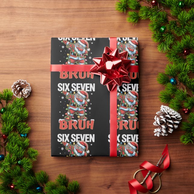 Papel De Presente 67 Seis Sete Burh Papai Noel Natal 6 7 Meme  (Presente de Natal)