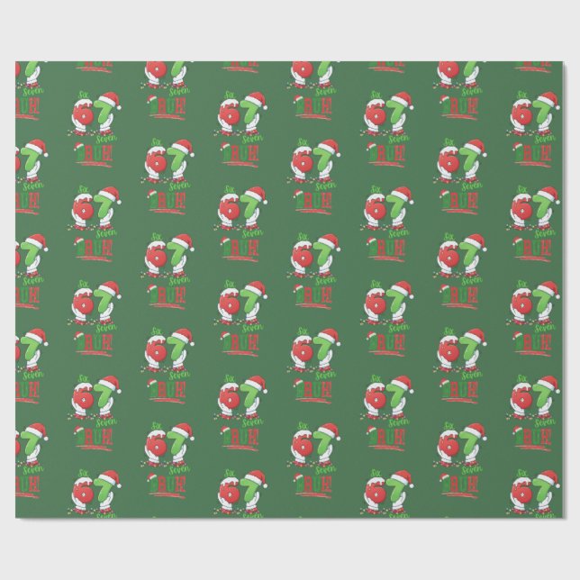 Papel De Presente 67 Six Seven Meme Christmas Holiday  (Aberto)