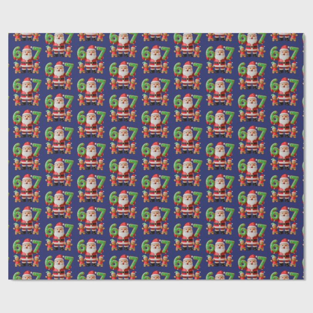 Papel De Presente 67 Wrapping Paper Roll | 6 7 Gift Wrap (Aberto)