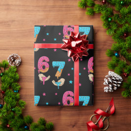 Papel De Presente 6 7 Meme Six Seven Birthday Wrapping Paper
