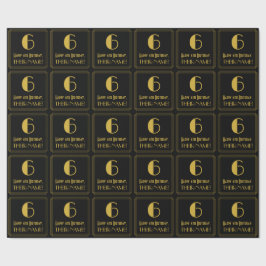 Papel De Presente 6 Aniversário ~ Arte Deco Inspirou "6"