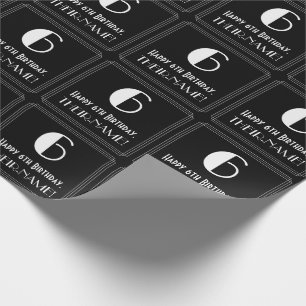 Papel De Presente 6 Birthday - Arte Deco Inspirou "6", Nome