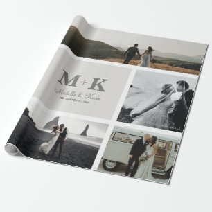 Papel De Presente 6 Fotografia Collage Newlyweds Keepsael