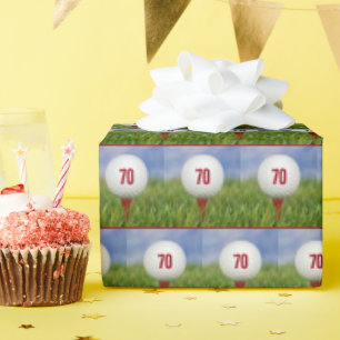 Papel De Presente 70 Birthday Golf Ball