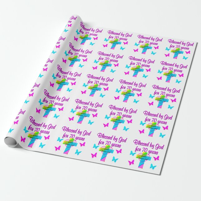PAPEL DE PRESENTE 70 BIRTHDAY REYER (Desenrolado)
