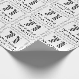 Papel De Presente 711 Aniversário: Art Deco Estilo Inspirado "71" + 
