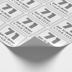 Papel De Presente 711 Aniversário: Art Deco Estilo Inspirado "71" + 